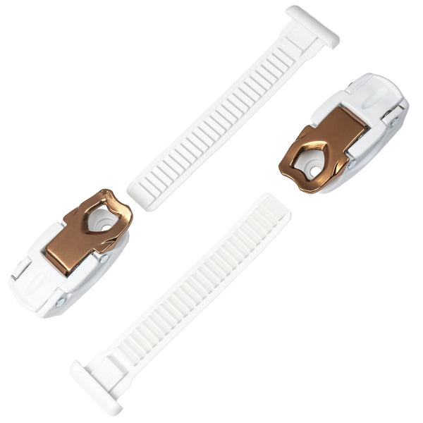 Icon Buckle Gold incl. Strap White, pair - Swings - Inline Skating Replacements - Product Image 1