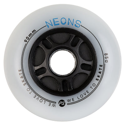Neons 90/85A Blue 4-pack - Powerslide - Nite Inline Skate Wheels - Product Image 2