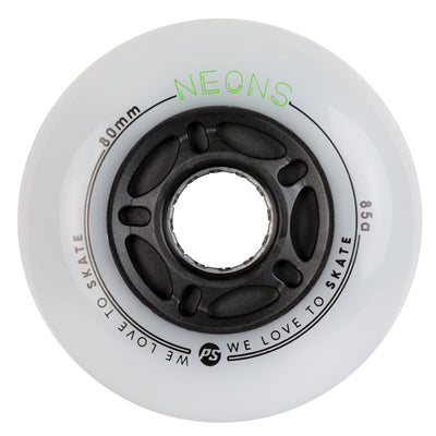 Neons 80/85A Green 4-pack - Powerslide - Nite Inline Skate Wheels - Product Image 2