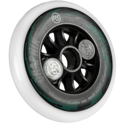 Graphix 125/85A White, pc. - Powerslide - Nite Inline Skate Wheels - Product Image 2