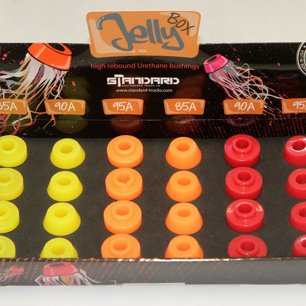 Jelly - Interlock Bushings 15mm con/bar Skateboard Display, filled - 1