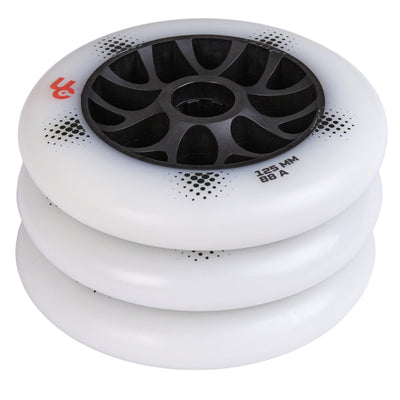 Team PRO 125/88A White, 3-pack - Undercover - Urban Inline Skate Wheels - Product Image 3