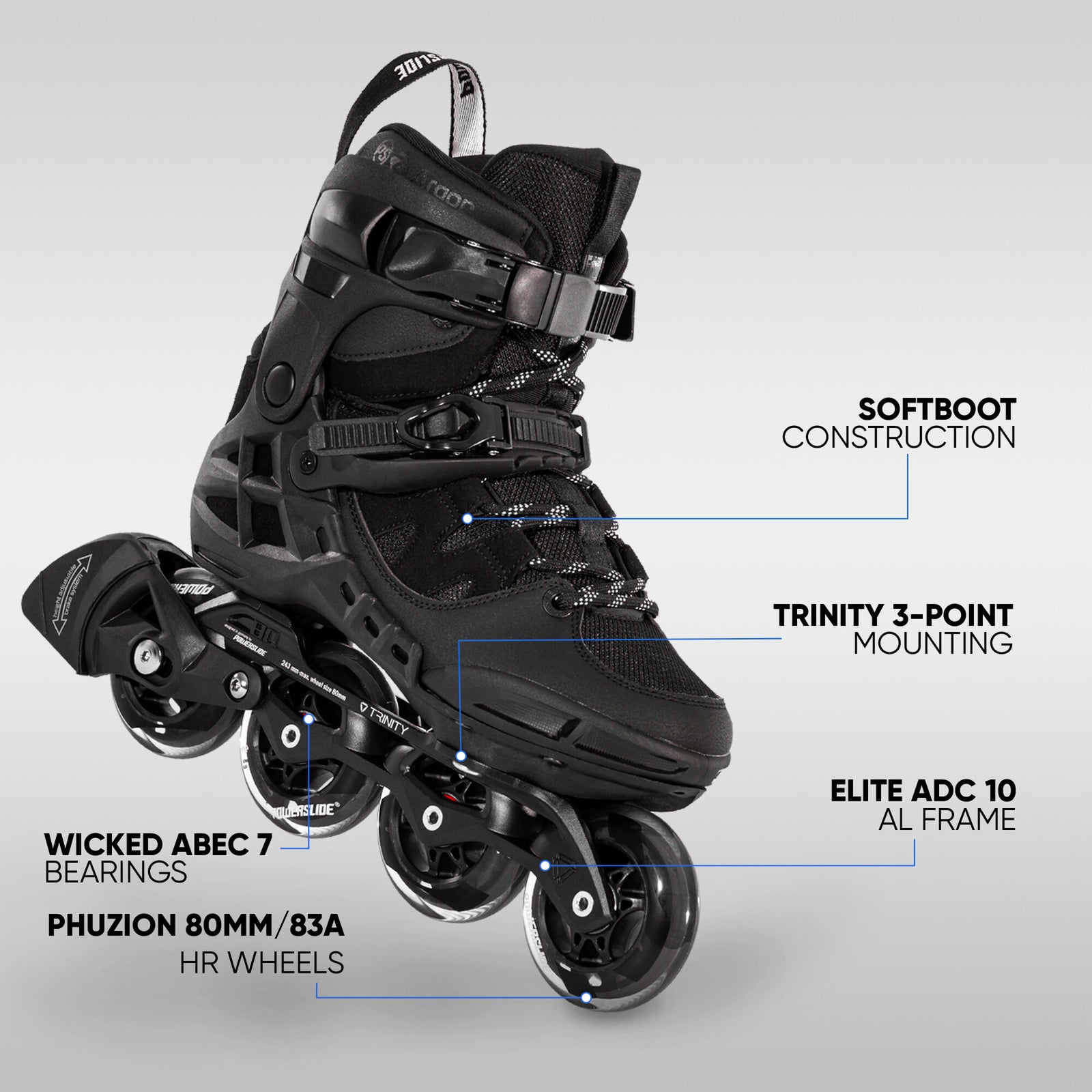 Powerslide - Phuzion Argon Black 80 - 2