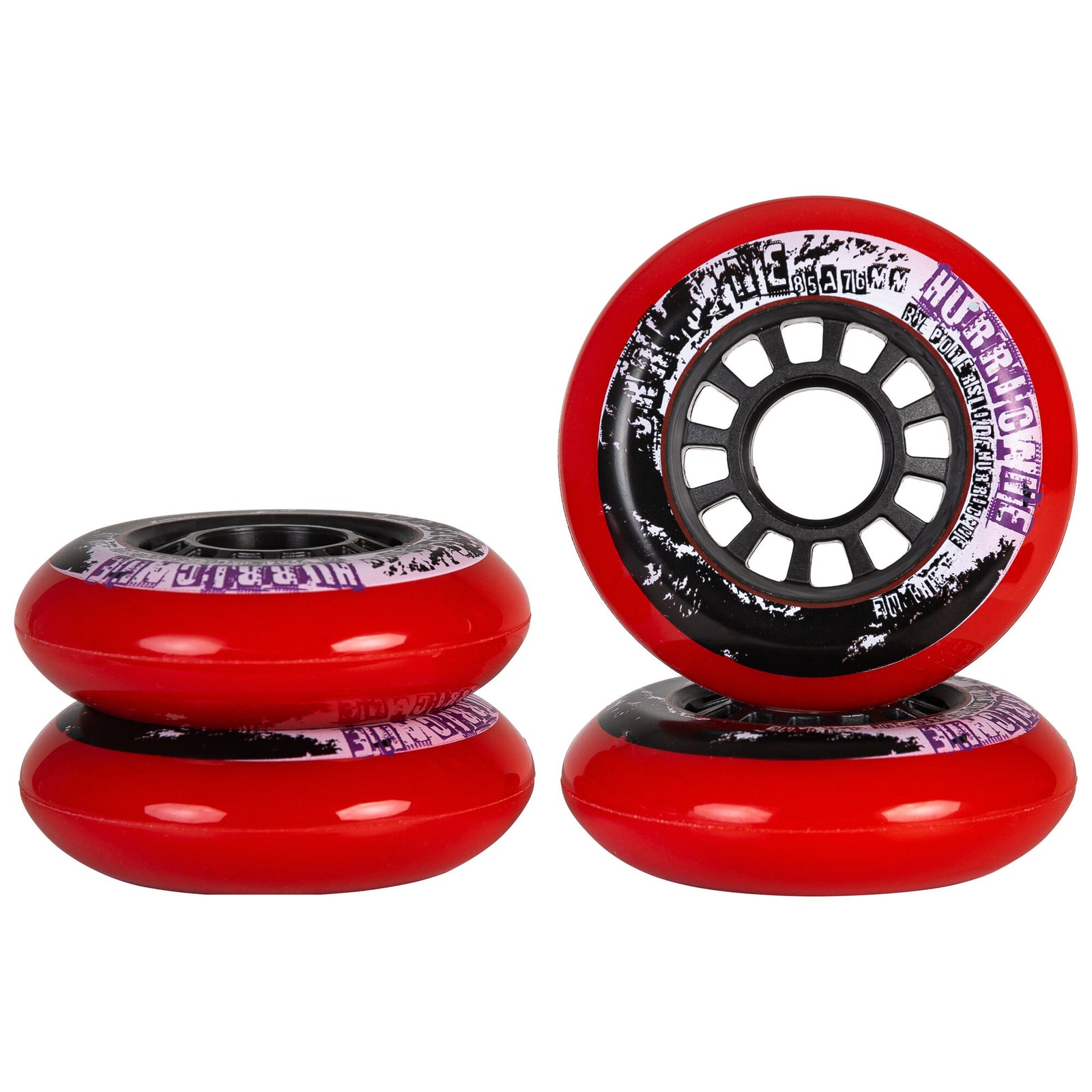 Powerslide - Hurricane 76/85A Red, 4-pack - 4