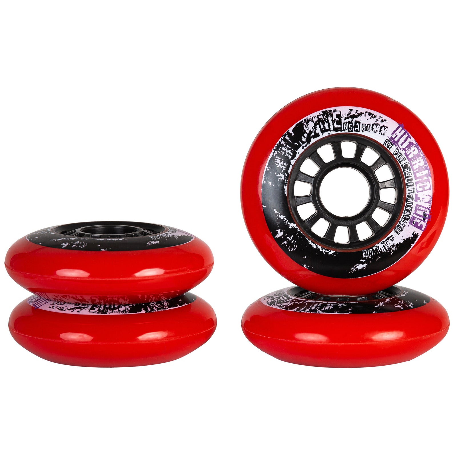 Powerslide - Hurricane 80/85A Red, 4-pack - 4