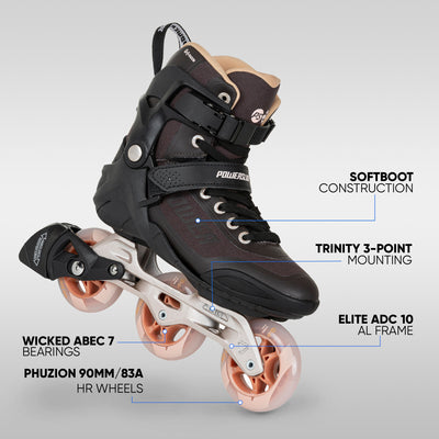 Phuzion Radon Bronze 90 - Powerslide - Fitness Inline Skates - Product Image 2